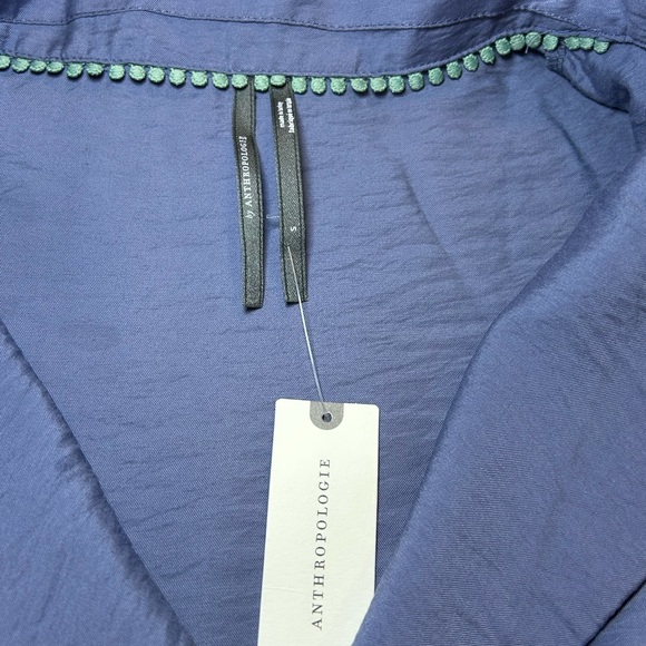 Anthropologie The Dylan long sleeve wide placket blouse boho dusty size S NWT - Picture 16 of 16